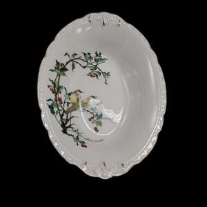 Royal Jackson Cherry Branch Oval Serving Bowl 10 inches Vintage Cottagecore